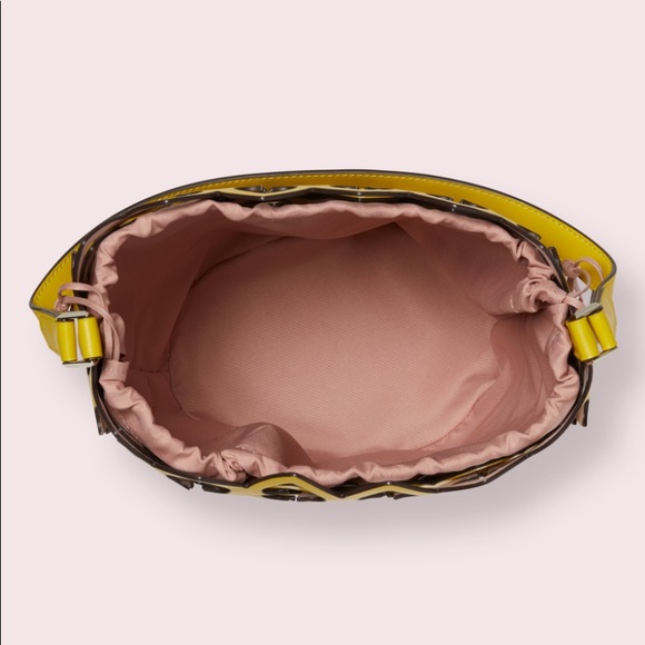 kate spade Dorie medium bucket bag in chartreuse - Picture 6 of 9